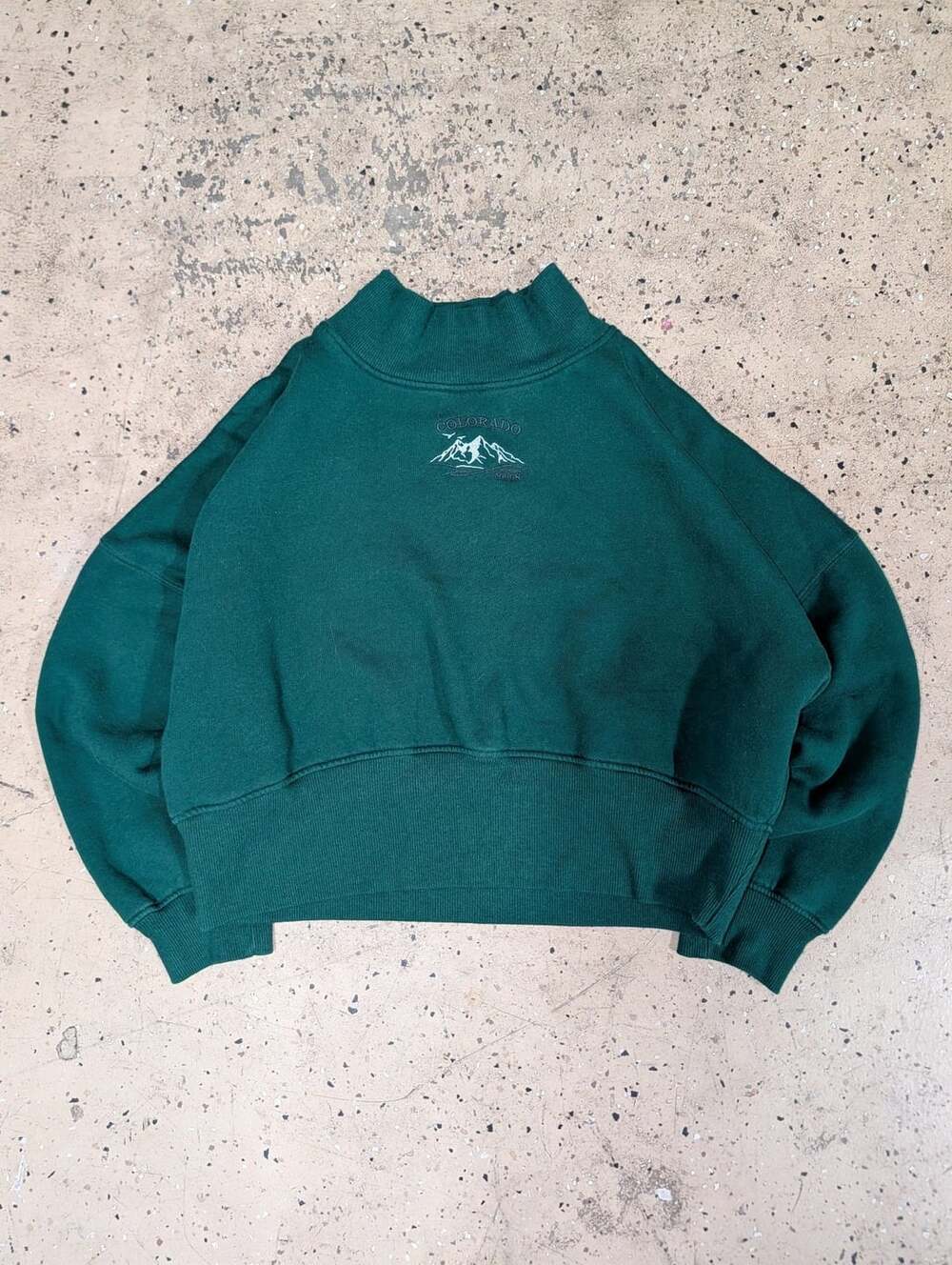 Wild Fable Colorado Aspen Mock Neck Sweatshirt Size L Green